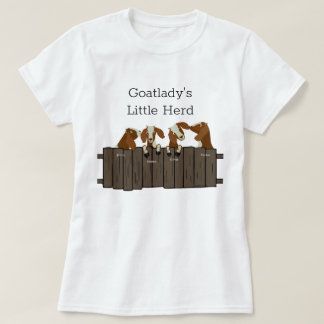 Goatladys Little Goat Herd 4 Goats T-Shirt