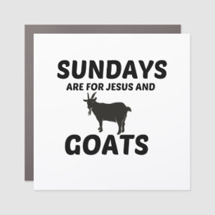 GOATS AND JESUS SUNDAY CAR MAGNET