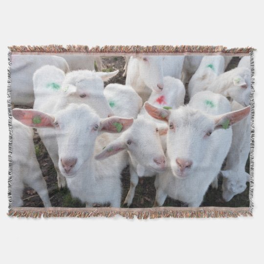Goats Animals Throw Blanket