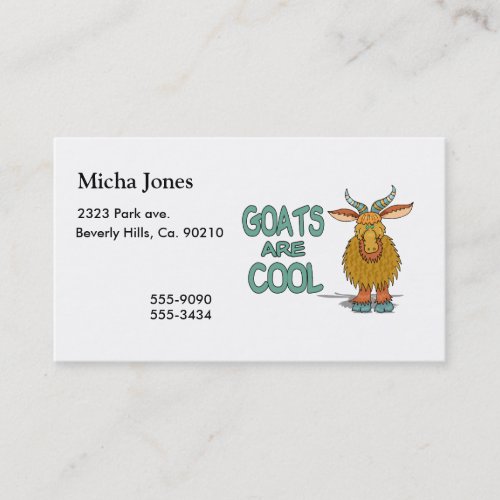 Goats Are Cool Business Cards