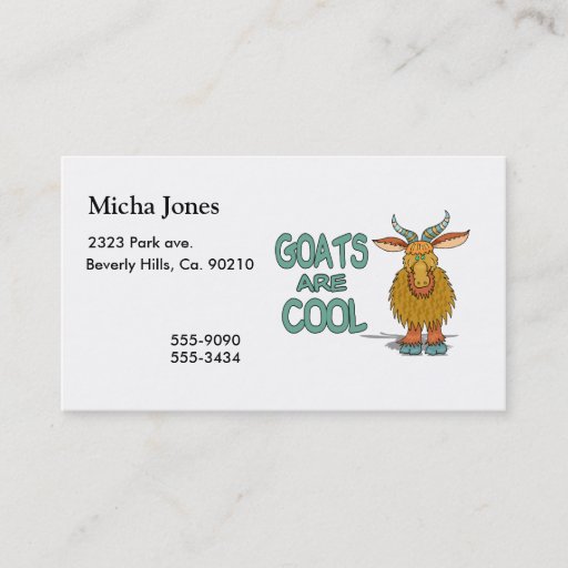 Customizable Goats Are Cool Business Cards