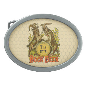 Goats Bock Beer Advertising Belt Buckle