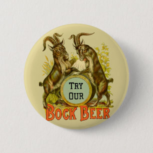 Goats Bock Beer Advertising Button