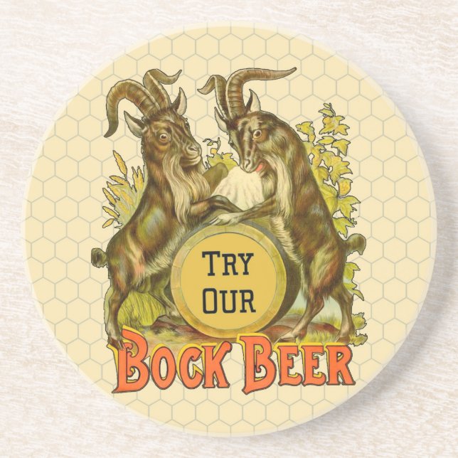Goats Bock Beer Advertising Coaster (Front)