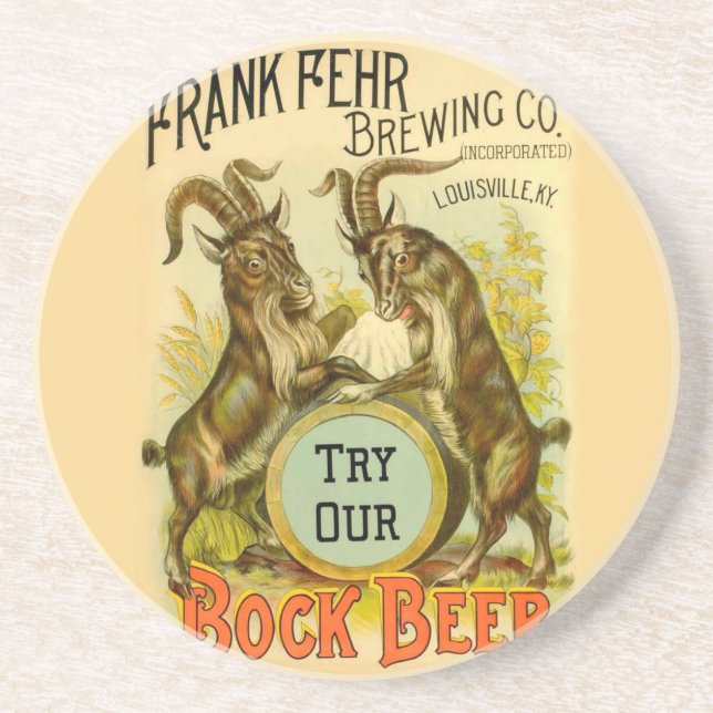 Goats Bock Beer Advertising Drink Coaster (Front)