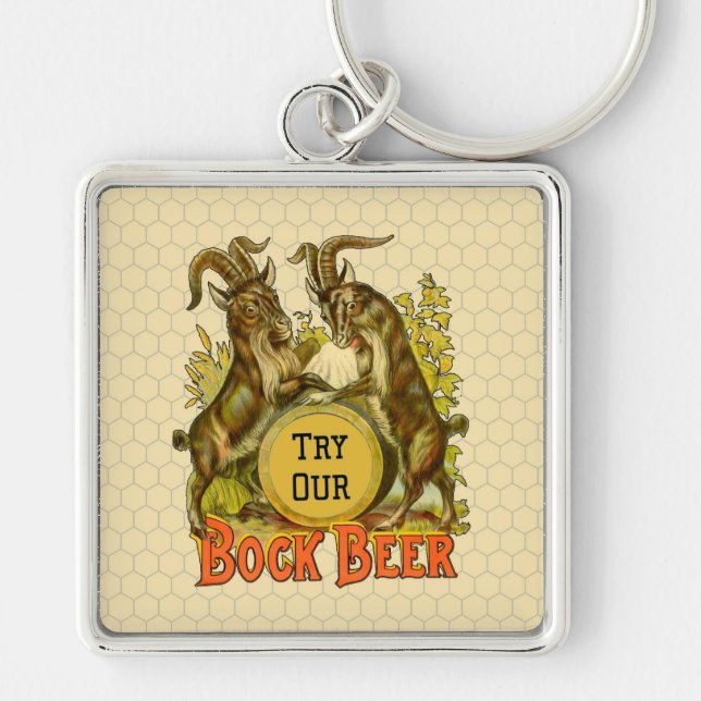 Goats Bock Beer Advertising Keychain (Front)