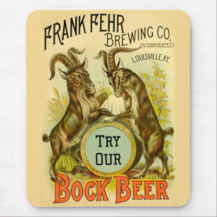 Goats Bock Beer Advertising Mouse Pad