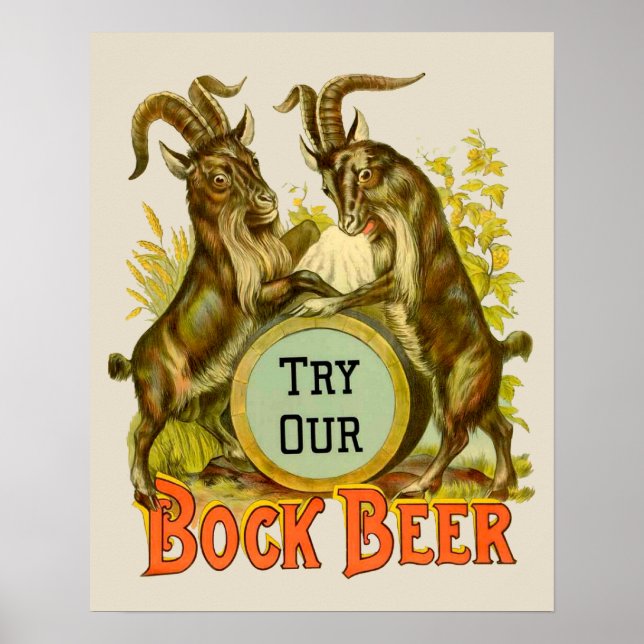 Goats Bock Beer Advertising Poster (Front)