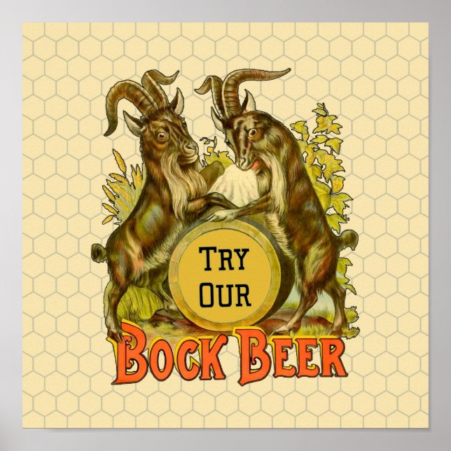 Goats Bock Beer Advertising Poster (Front)