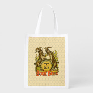 Goats Bock Beer Advertising Reusable Grocery Bag