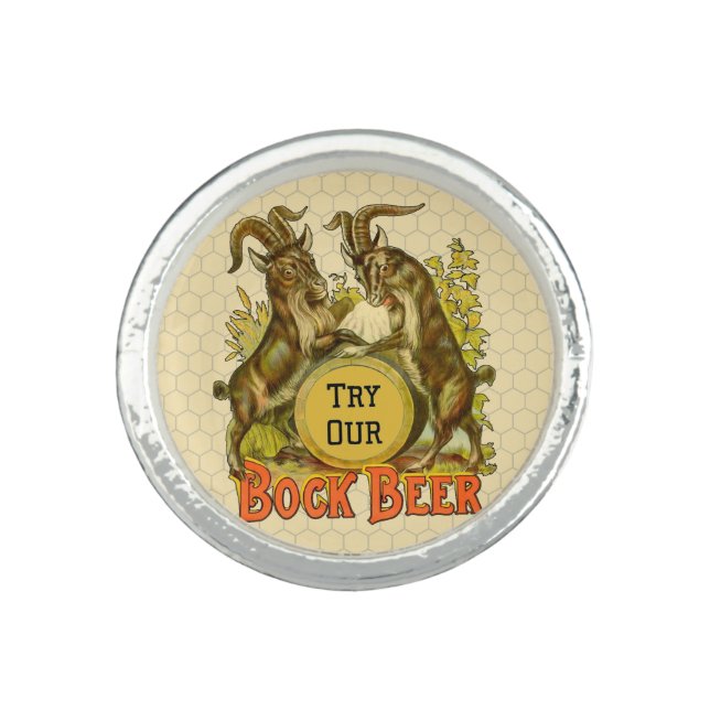 Goats Bock Beer Advertising Ring (Front)