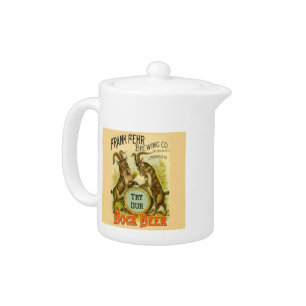 Goats Bock Beer Advertising Teapot