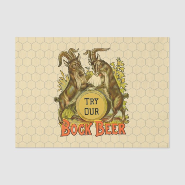 Goats Bock Beer Advertising Tissue Paper (Front)