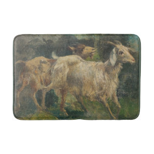 Goats (by Vincenzo Caprile) Bath Mat