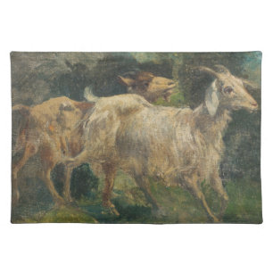 Goats (by Vincenzo Caprile) Cloth Placemat