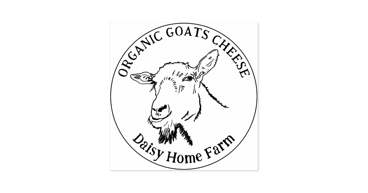 Goats Cheese Custom Business Rubber Stamp Zazzle