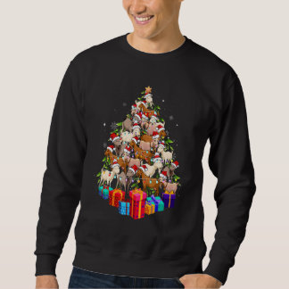 Goats Christmas Tree With Xmas Ornament Decor Tee