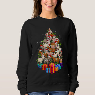 Goats Christmas Tree With Xmas Ornament Decor Tee