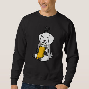 Goats Drinking Beer Pet   Sweatshirt