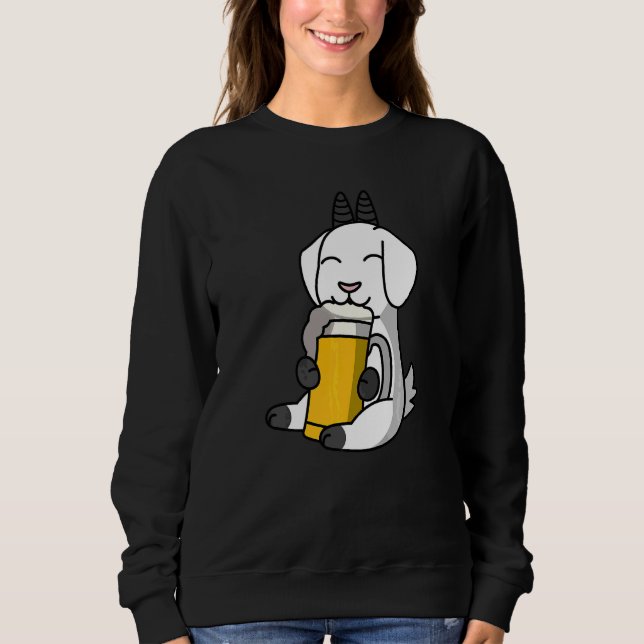 Goats Drinking Beer Pet   Sweatshirt (Front)