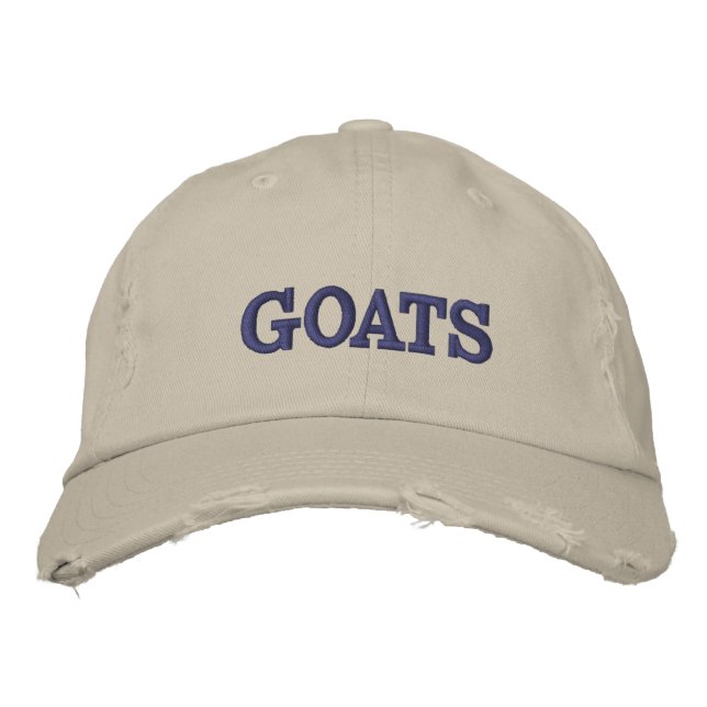 GOATS EMBROIDERED BASEBALL CAP (Front)