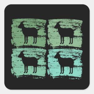 Goats Farmer Gift Square Sticker