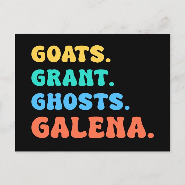 goats grant ghosts GALENA illinois Holiday Postcard (Front)