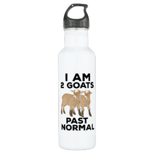 Goats - I Am 2 Goats Past Normal Stainless Steel Water Bottle