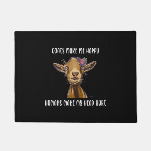 Goats Make Me Happy Goat Lover Doormat
