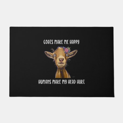 Goats Make Me Happy  Goat Lover Doormat