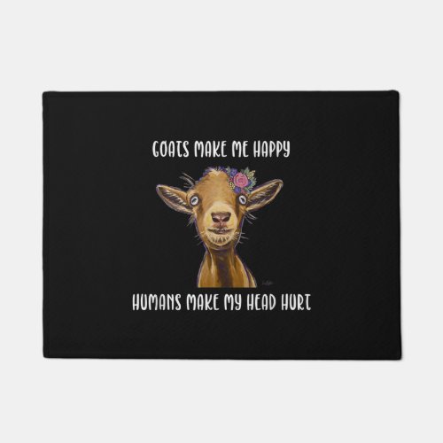 Goats Make Me Happy  Goat Lover Doormat