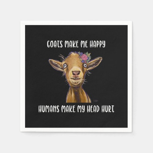 Goats Make Me Happy  Goat Lover Napkins