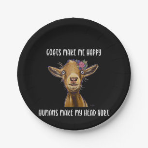 Goats Make Me Happy , Goat Lover Paper Plates