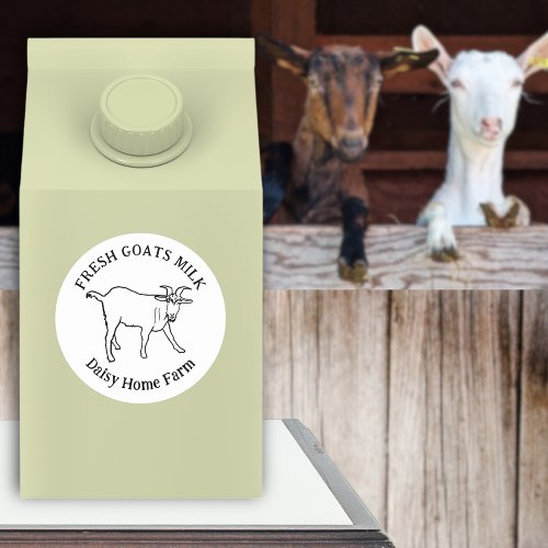 Goats Milk Business Name Classic Round Sticker