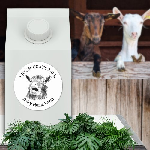 Goats Milk Funny Screaming Goat Classic Round Sticker