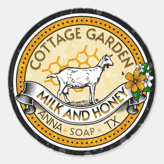 Goat's Milk & Honey Soap Label Sticker (Front)