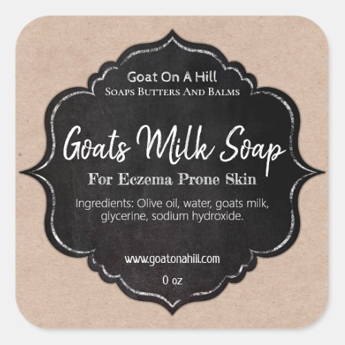 Goats Milk Soap Square Sticker