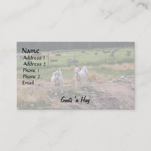 Goats n Hay Business Card