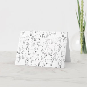 Goats Playing – Transparent (choose your own) Card