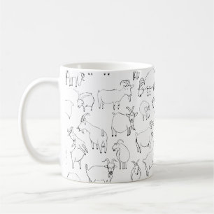 Goats Playing – Transparent (choose your own) Coffee Mug