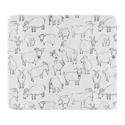 Goats Playing  Transparent choose your own Cutting Board