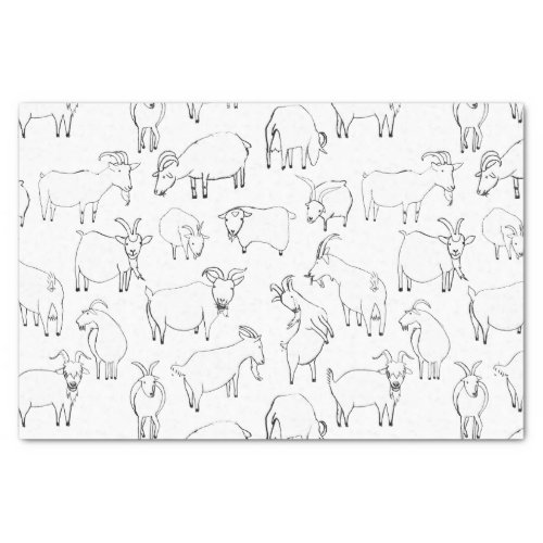 Goats Playing  Transparent choose your own Tissue Paper