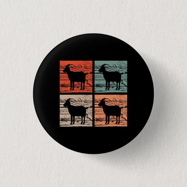 Goats Retro Button (Front)