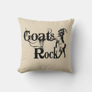 GOATS ROCK | by TotallyGoatally™ Throw Pillow