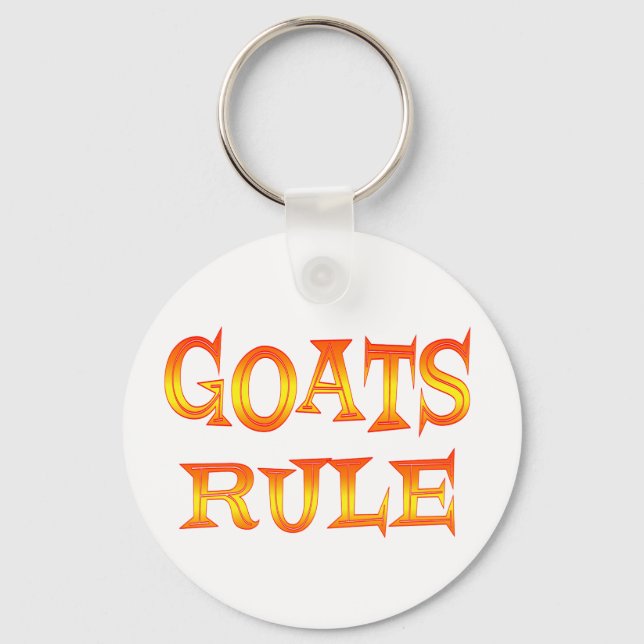Goats Rule Keychain (Front)