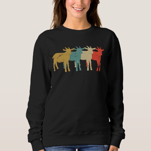 goats whisper Vintage Retro Art Sweatshirt (Front)
