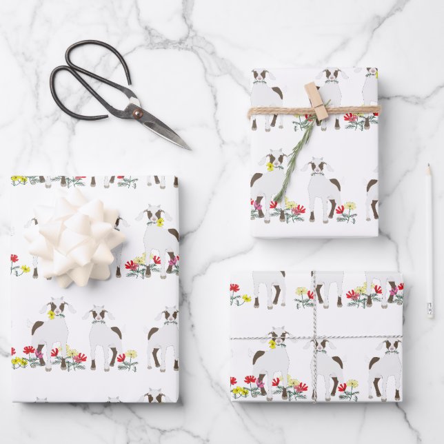 Goats Wrapping Paper Sheets (Front)