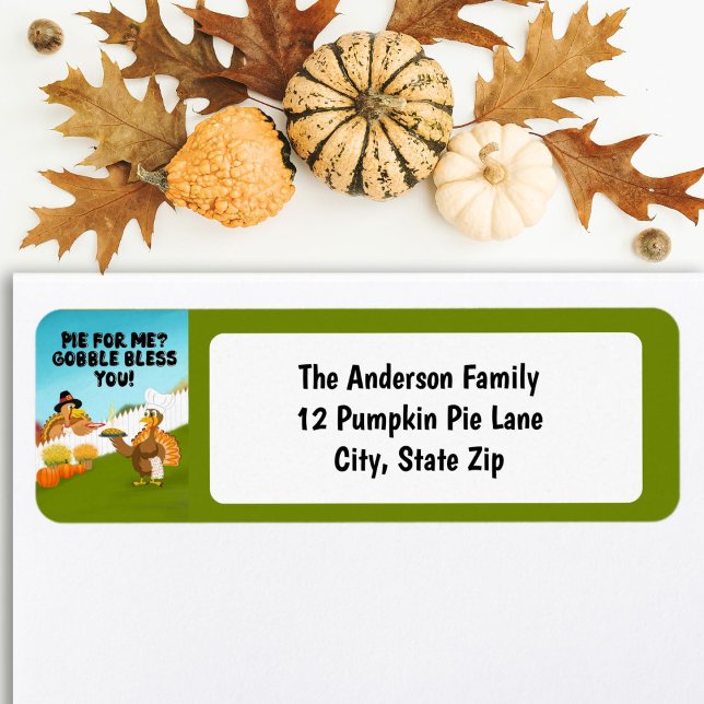 Gobble Bless You Funny Turkey's Thanksgiving  Label (Creator Uploaded)