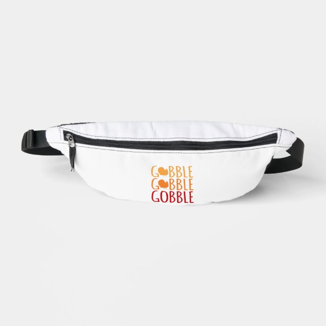 Gobble Funny Thanksgiving Turkey Family Men Women  Fanny Pack (Front)