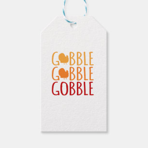 Gobble Funny Thanksgiving Turkey Family Men Women  Gift Tags